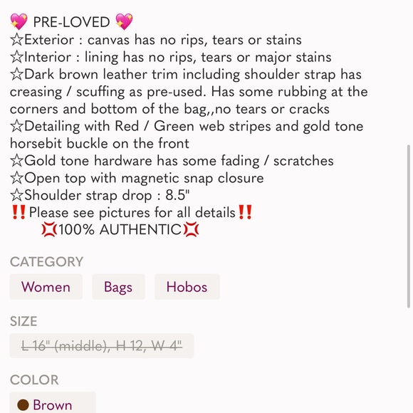 GUCCI GG Canvas Horsebit Hasler Hobo Bag - Picture 15 of 15